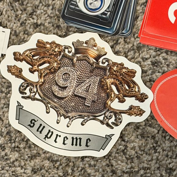 Supreme Sticker Lot 84 Pcs Box Logo 100 Bill Bikini Radio Art Stickers Authentic - Picture 6 of 14